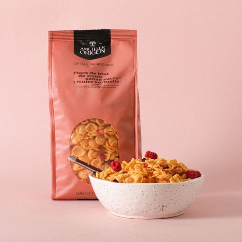 Copos de maíz sin azúcar y frutos rojos Ametller Origen 250 g