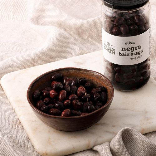 Olives negres empeltres Bajo Aragón Ametller Origen 455g