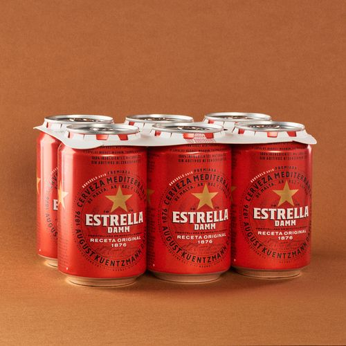 Cervesa en llauna Estrella DAMM 33cl - pack 6u.