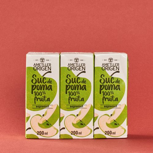 Zumo de manzana 100% exprimido Ametller Origen 200ml - 3uds.