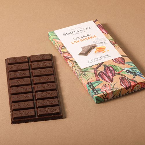 Chocolate 70% Naranja SIMÓN COLL 85g