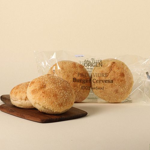 Pa de vidre de cervesa per a burger Ametller Origen 80g - 2u.