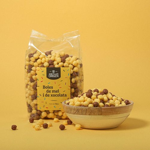 Bolas de miel y chocolate Ametller Origen 250g