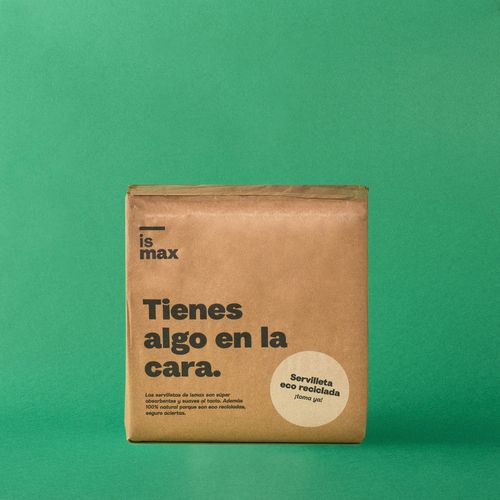 Servilletas ecológicas de doble capa ISMAX - caja 100uds