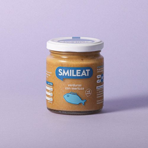 Potito ecológico de merluza y verduras Smileat 230g