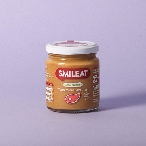 Potito ternera y verdura ecológico Smileat 230g