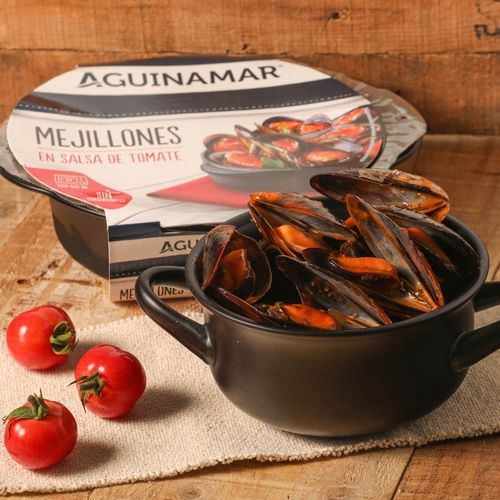 Mejillones con tomate Aguinaga 500g