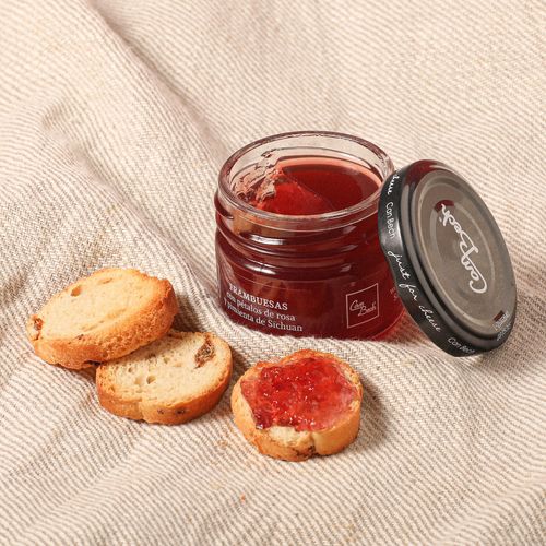 Salsa frambuesa con pétalos Canbech 72g