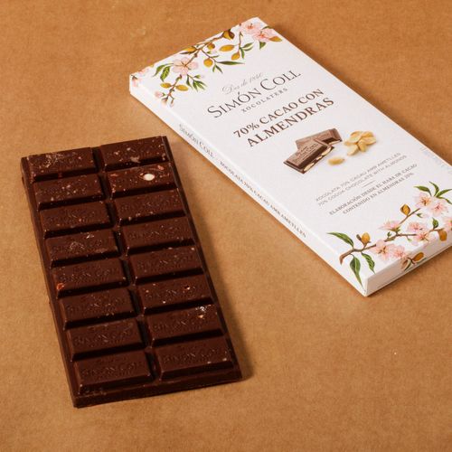 Chocolate 70% y almendra Simon Coll 100g