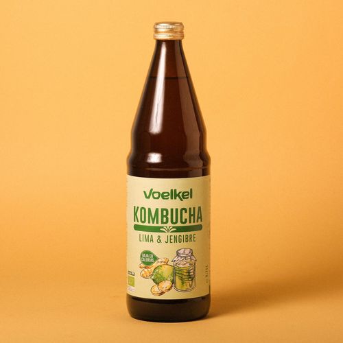 Kombutxa de limón y jengibre Voelkel 750ml