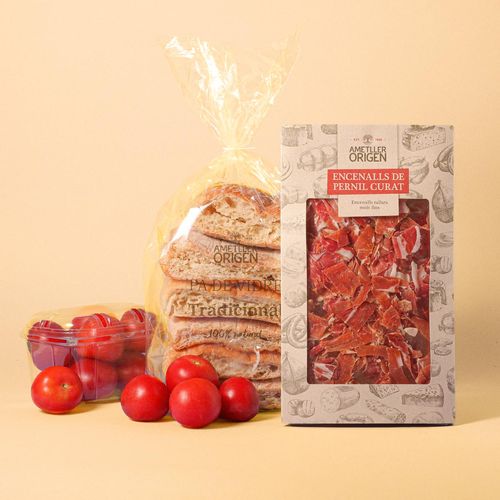 Lot Pa de vidre + tomacó + encenalls de pernil