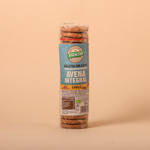 Galleta copos de avena integral con canela ecológica Biocop 250g