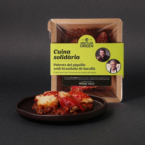 Cocina solidaria. Pimientos del piquillo con brandada de bacalao Ametller Origen 260 g