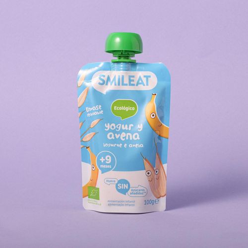 Puré de yogur y avena Eco SMILEAT 100g