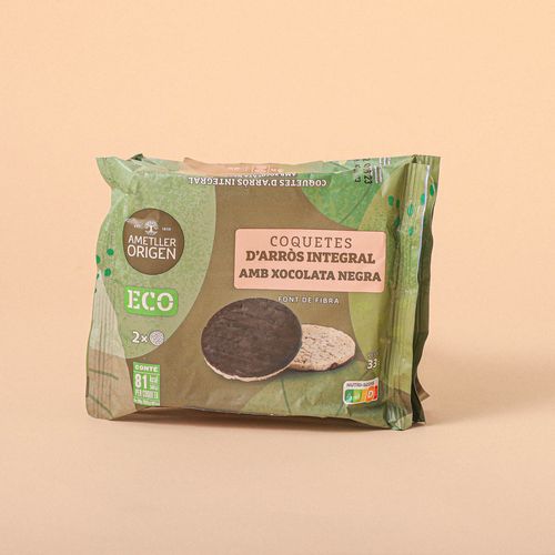 Tortita de arroz integral de chocolate ecológica Ametller Origen 99g