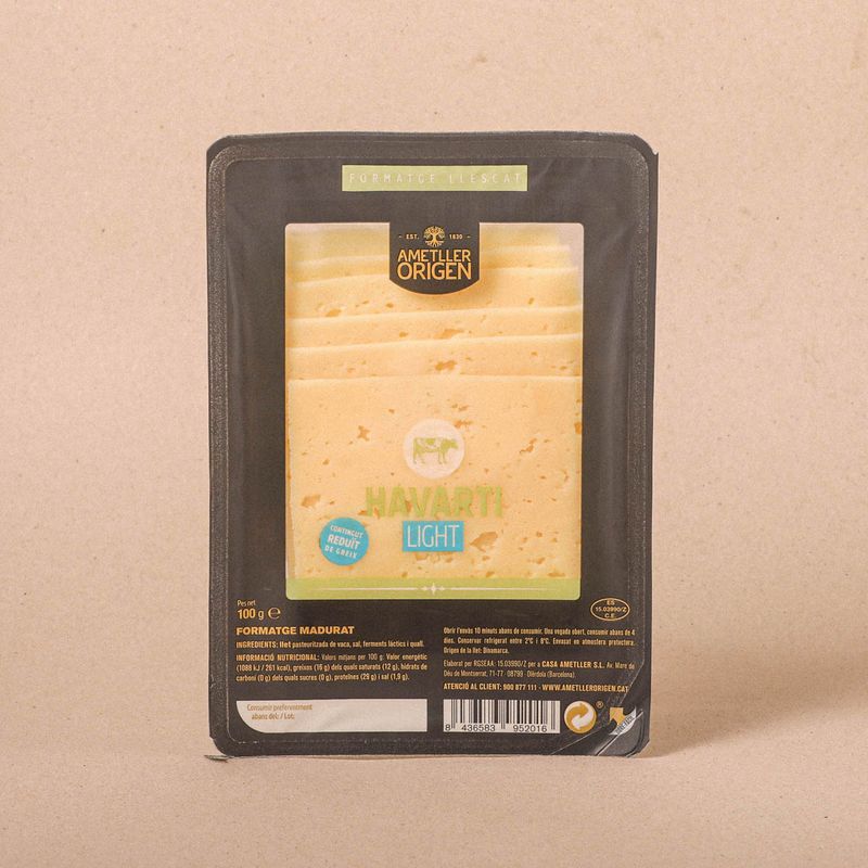 Havarti Light Lonchas Ametller Origen 100g Ametller Origen Ametller Origen 