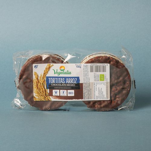 Tortitas arroz choco negro Vegetalia 100g