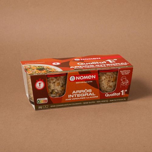 Arròs integral amb verdures Nomen 280 g