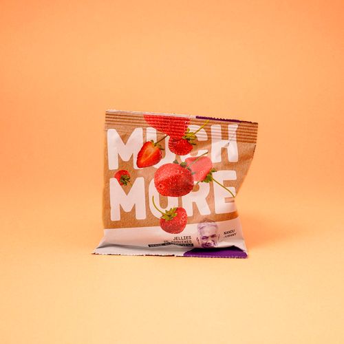 Jellies sin gluten y veganas de fresas MUCHMORE 40 g