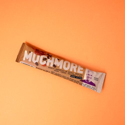 Barreta energètica sense gluten de dàtils, xocolata negra, figues, avellanes i cafè MUCHMORE 35 g
