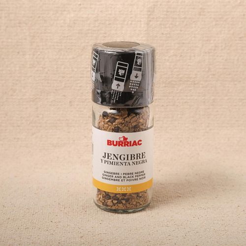 Molinillo de jengibre y pimienta negra Burriac 35g