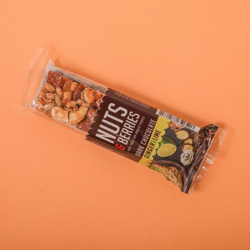 Barrita ecológica de chocolate negro y jengibre NutsandBerries 40g