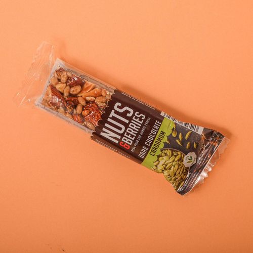 Barreta xocolata negra-cardamom ecològica Nuts&Berries 40g