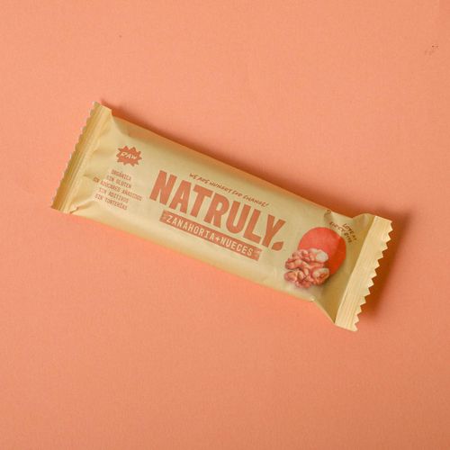 Barreta de pastanaga i nous  ecològica Natruly 40 g