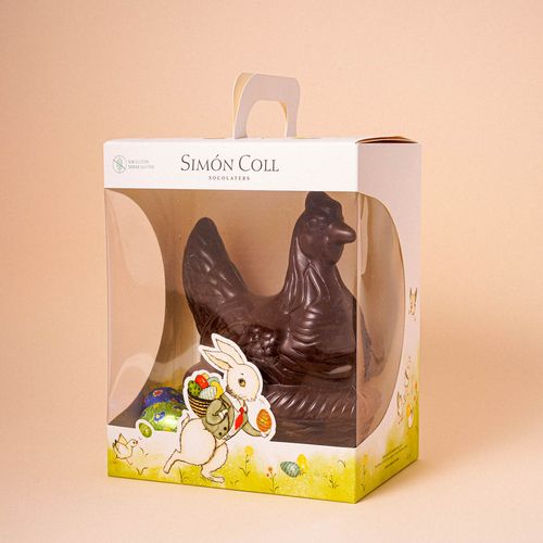 Figura de Pasqua gallina de xocolata negra Simón Coll 295g