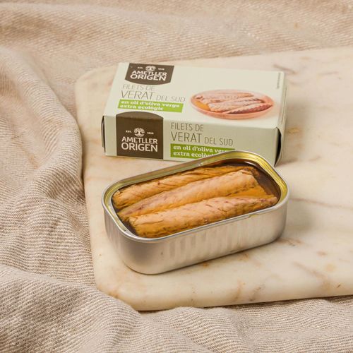 Filets de verat en oli d´oliva extra ecològic Ametller Origen 85 g
