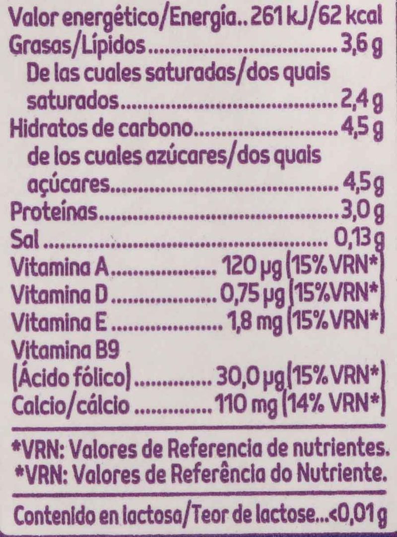 leche entera sin lactosa, 1l - El Jamón