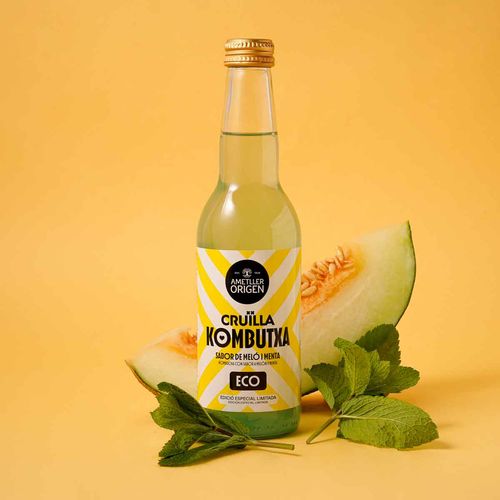 Kombucha de melón y menta ecológica Ametller Origen 330ml