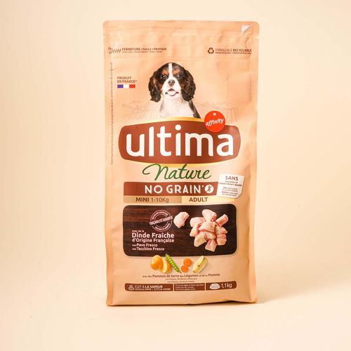 Pienso perros adultos raza mini con pavo Nature Ultima 1,1kg