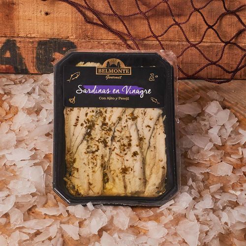 Sardines en vinagre amb all i julivert Belmonte Gourmet 106 g