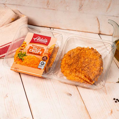 Hamburguesa crispy de pollo Aldelis 240g 2u.