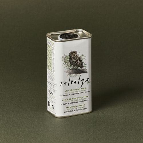 Lata de aceite de oliva virgen extra ecológico Salvatge 250ml