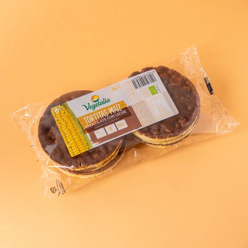 Tortitas maíz chocolate con leche Vegetalia 95g