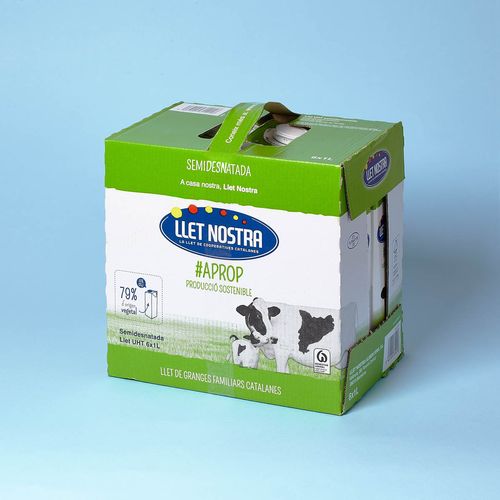 Leche semidesnatada LLET NOSTRA 1l - caja 6uds.