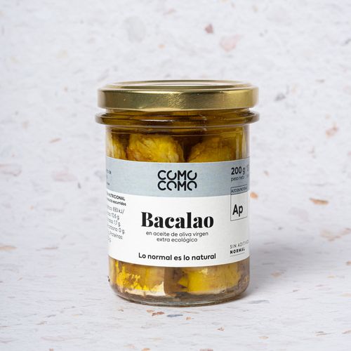 Bacallà en oli d'oliva verge extra ECO Como Como Foods 130g