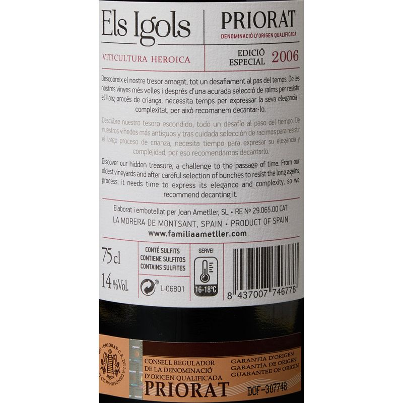 Etiqueta---10798-Vi-negre-ed.especial-2006-Igols-75cl