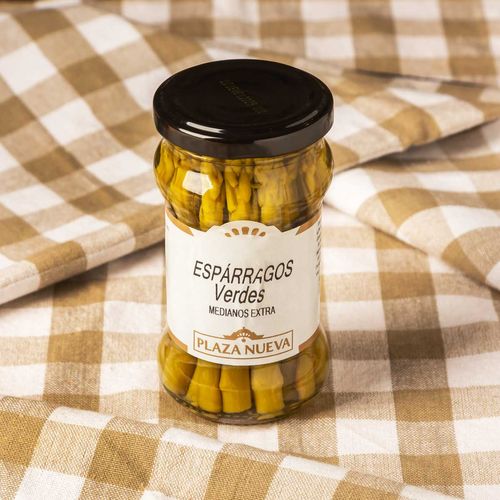 Espárragos verdes medianos extra Plaza Nueva 110g