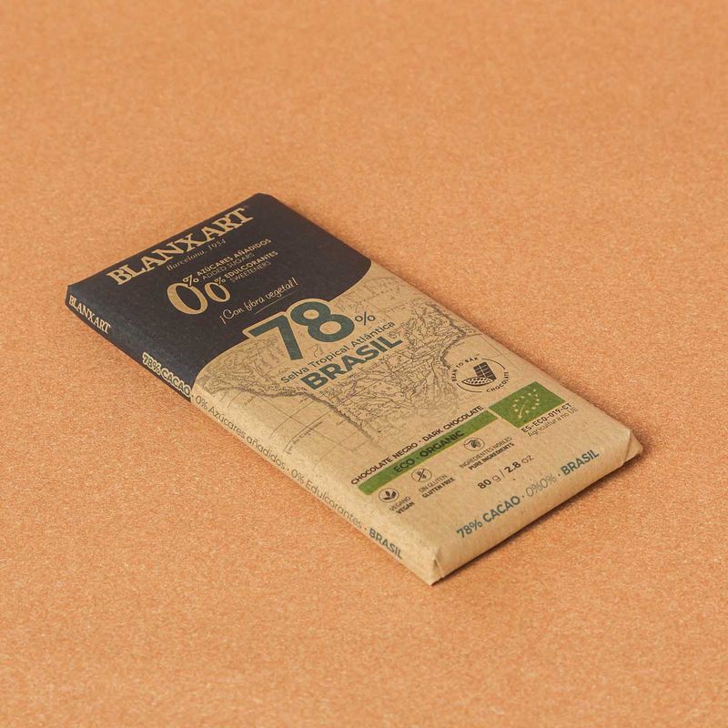 56275Xocolata-Brasil-78-sense-sucres-afegits-i-sense-edulcorants-ecologic-BLANXART-80g