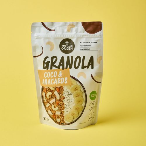 Granola de coco y anacardos Ametller Origen 275g