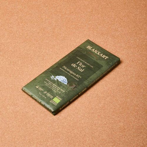 Chocolate negro Nicaragua 85% con sal ecológico Blanxart 75g