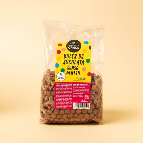 Bolas de chocolate sin gluten Ametller Origen 250g