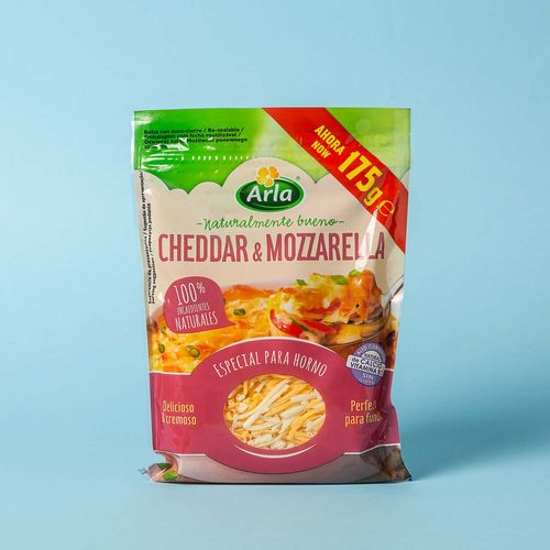 Queso rallado Cheddar <(>&<)> Mozzarella Arla 150 g