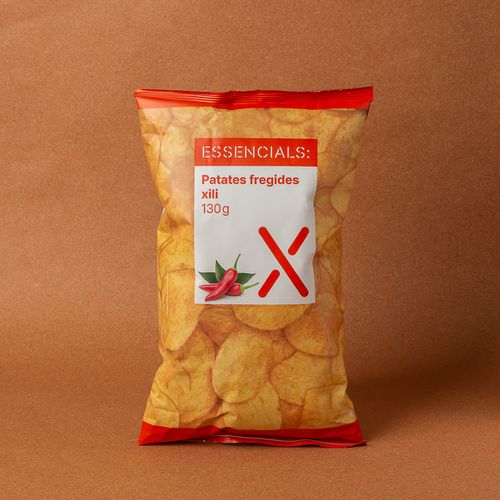 Patatas fritas con sabor chili barbacoa Essencials 130 g