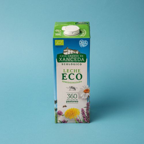 Leche ecológica semidesnatada XANCEDA 1l