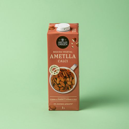 Beguda vegetal d'ametlla amb calci sense i sucre Ametller Origen 1l