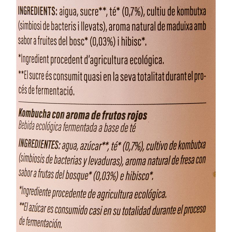 Etiqueta 2 - Kombutxa Fruites vermelles